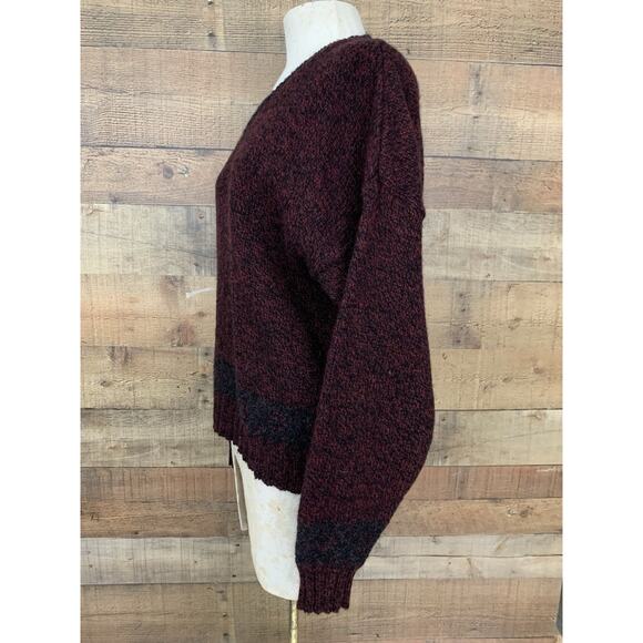 Vintage 1980’s 90’s Wool Blend Oversized Sweater Sz M USA Cottage Simple - Picture 5 of 8